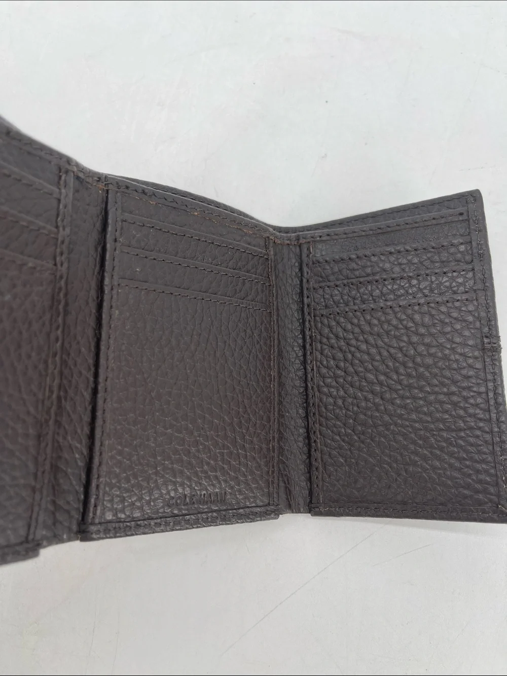 Cole Haan Slim Pebbled Leather Tri-Fold Men’s Wallet